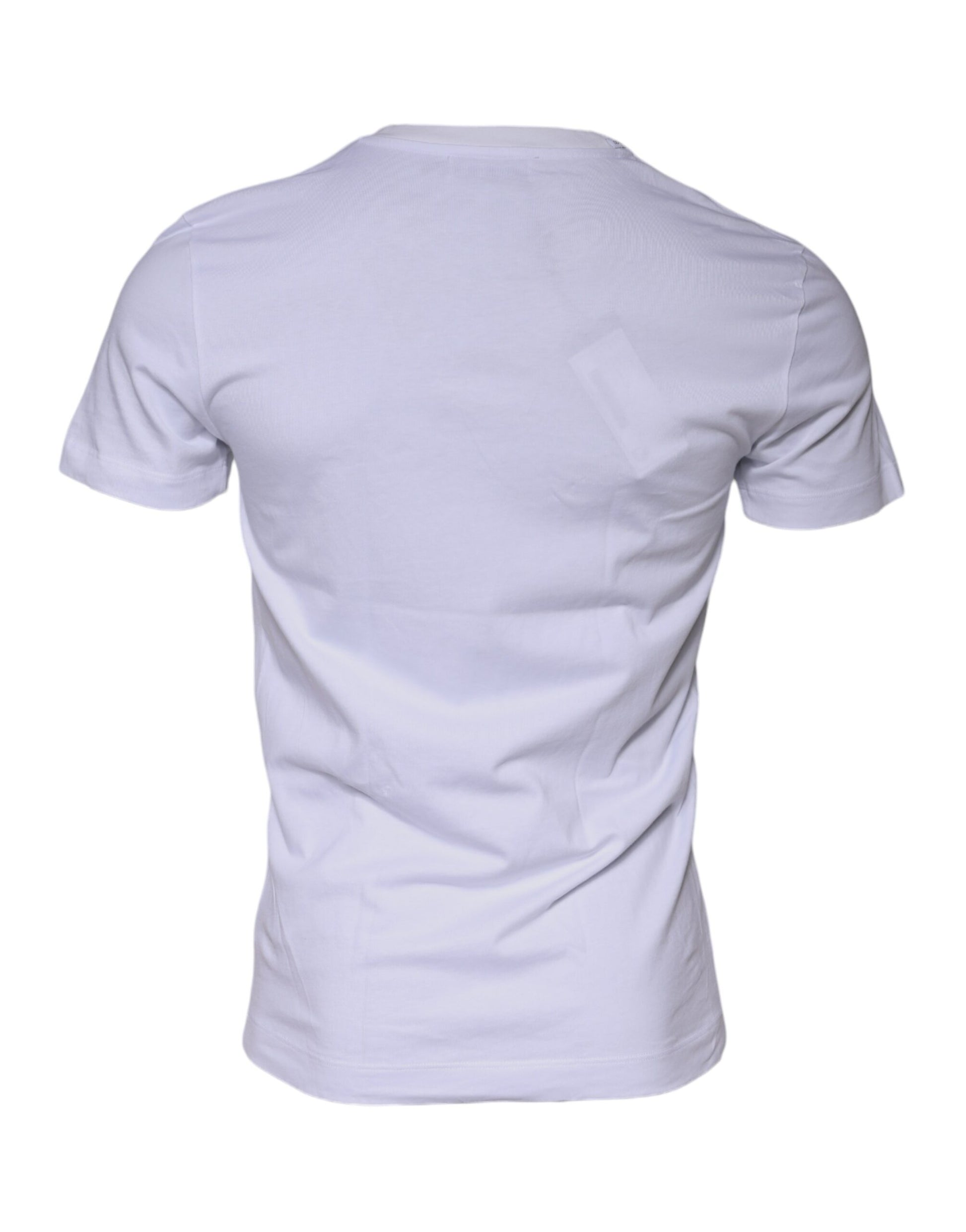 T-shirt col rond en coton blanc avec logo DG Dolce & Gabbana