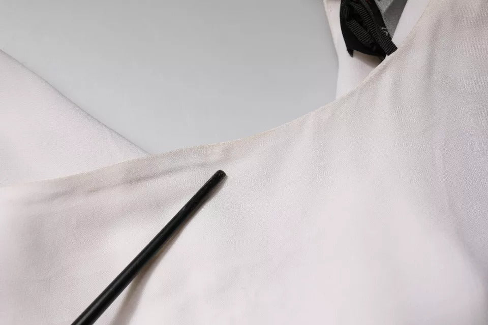 Christian Pellizzari Off-White Besticktes Maxikleid