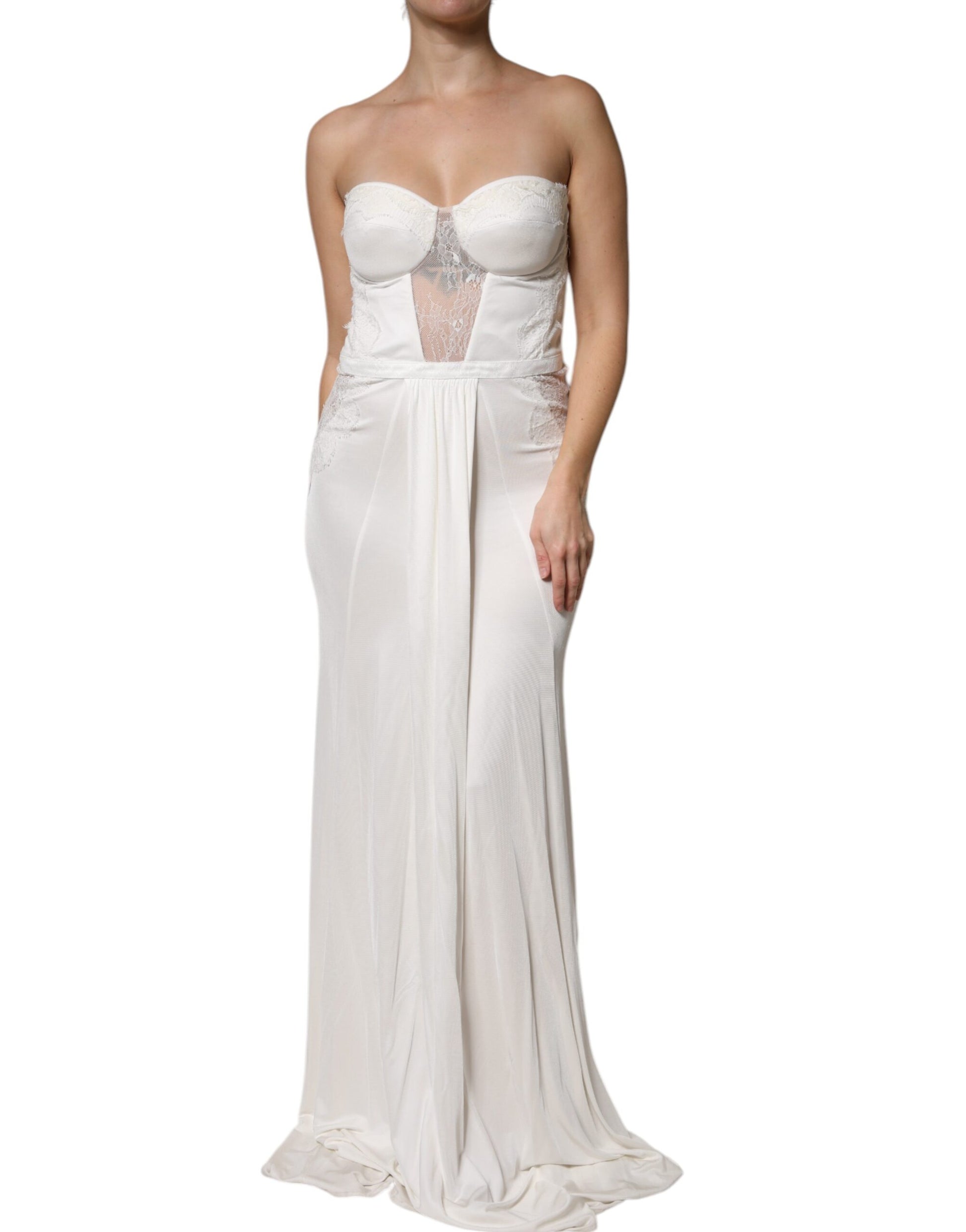 Robe sirène bustier blanche Elisabetta Franchi