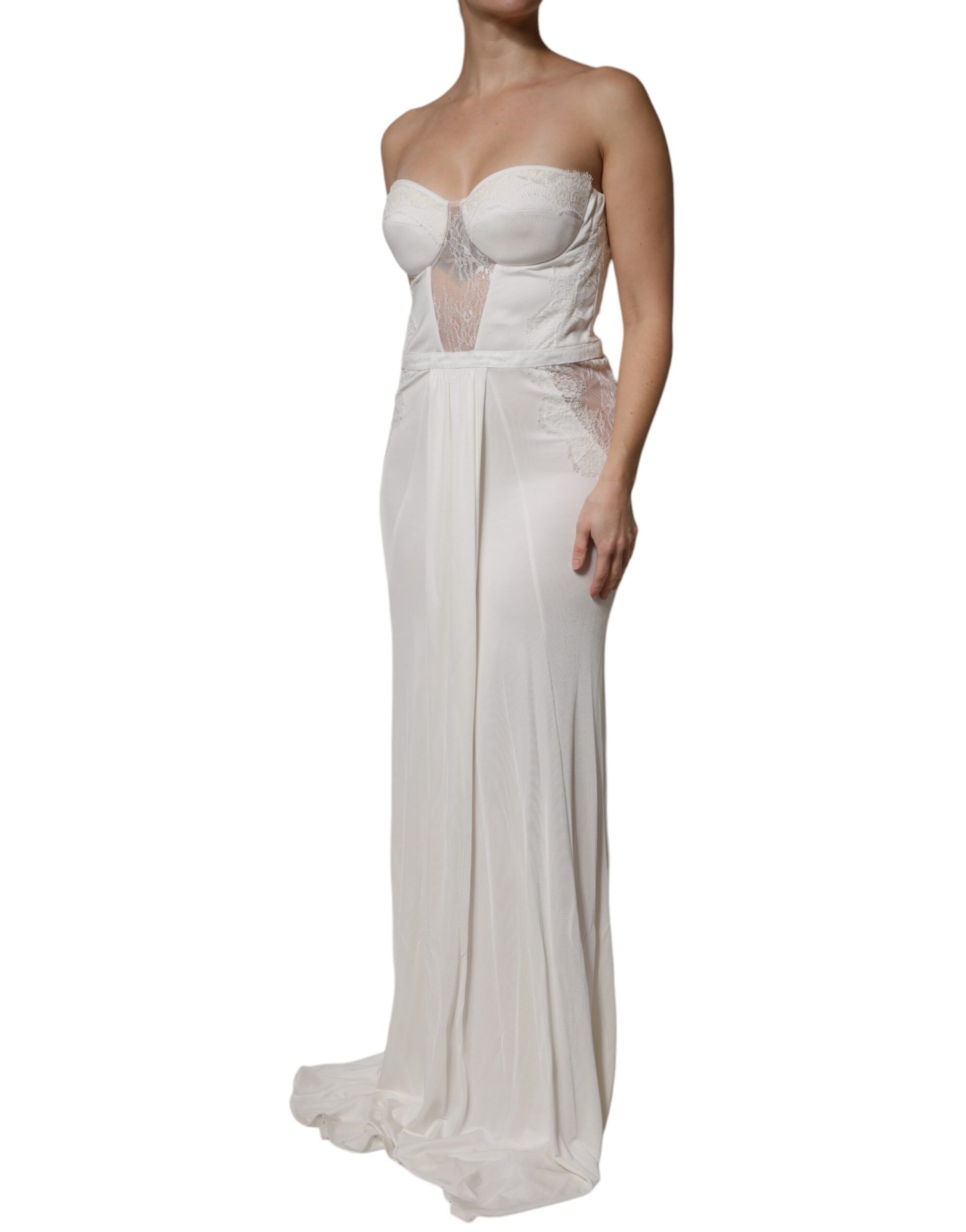 Robe sirène bustier blanche Elisabetta Franchi
