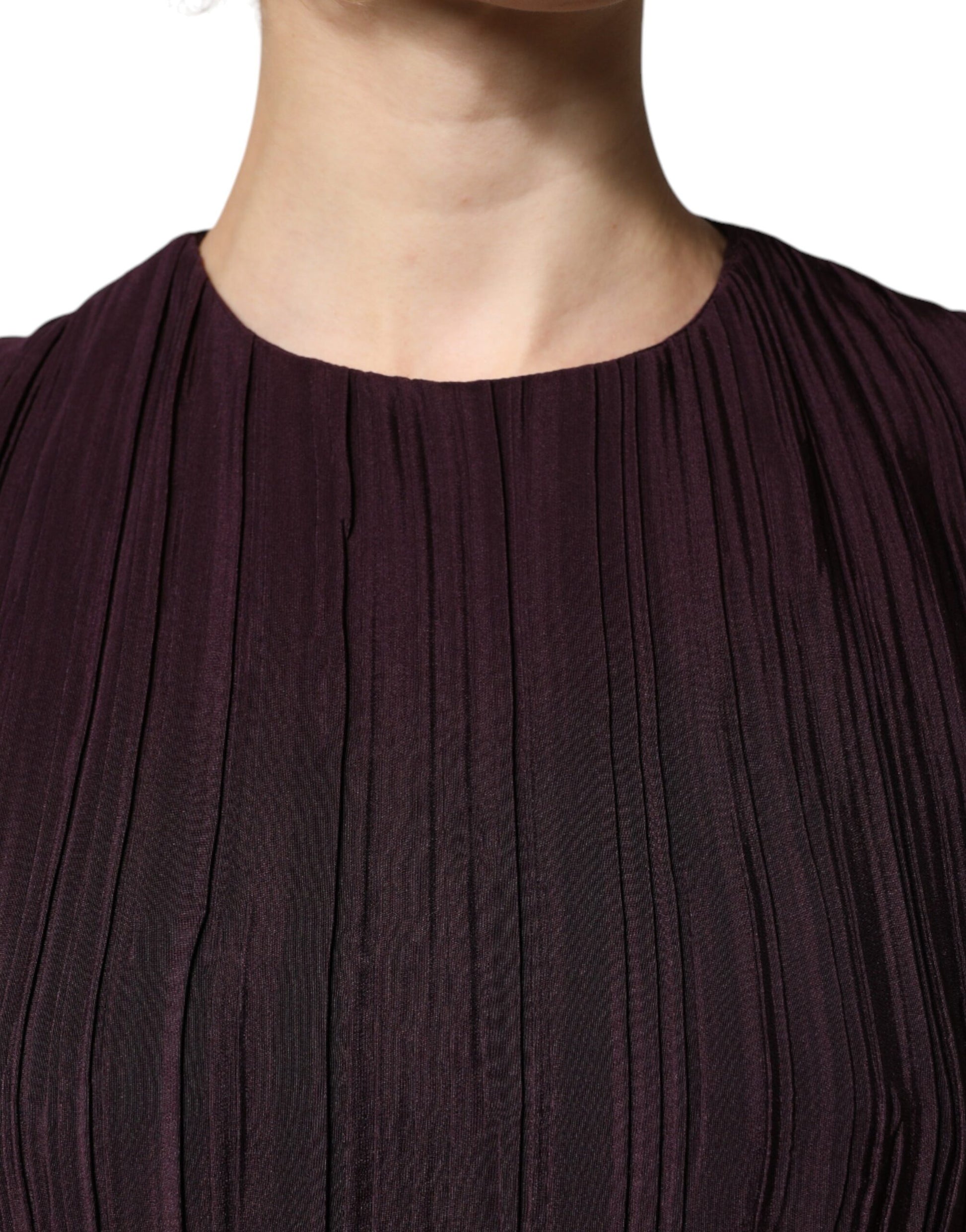 Robe longue fourreau en soie marron à manches courtes Barbara Casasola