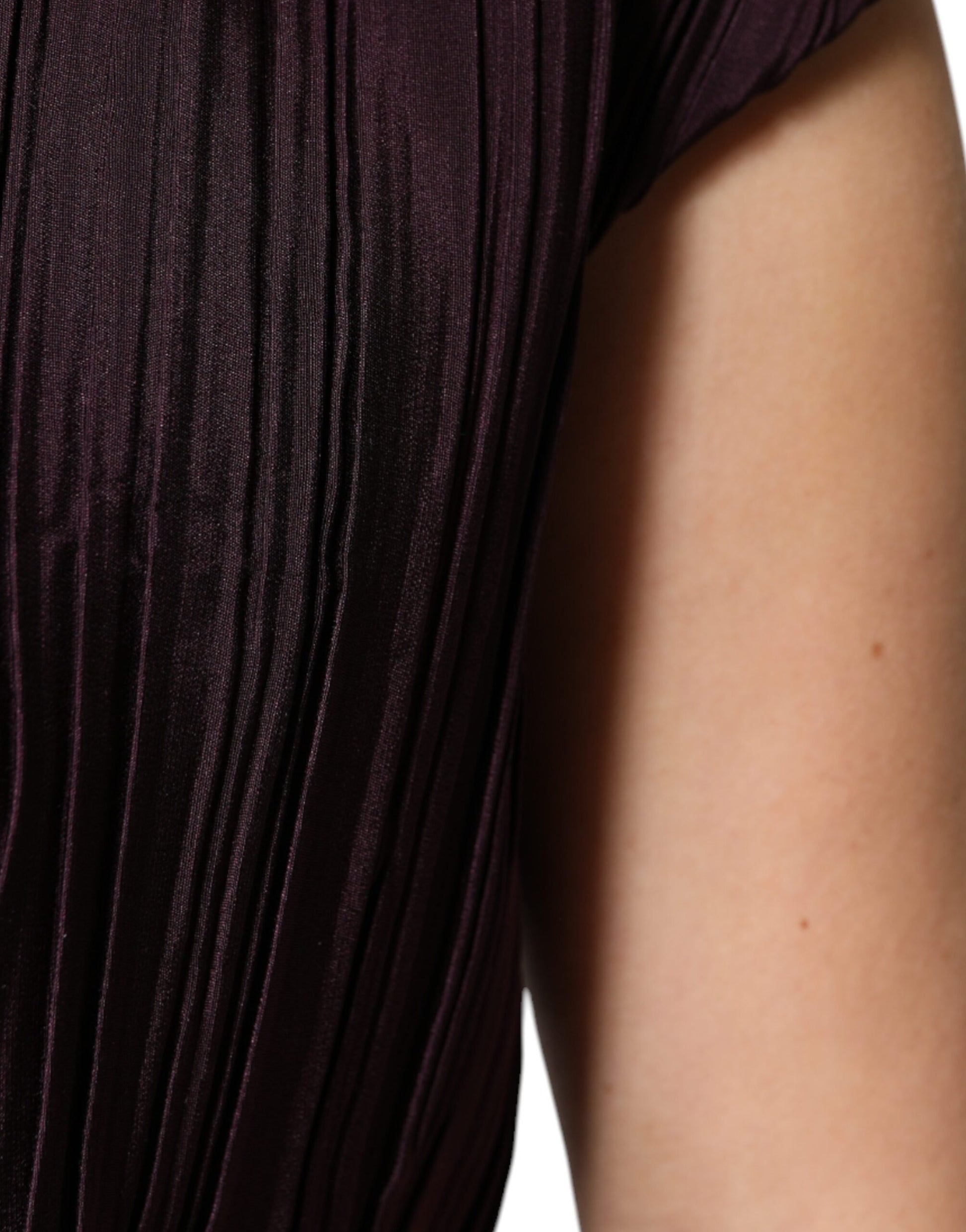Robe longue fourreau en soie marron à manches courtes Barbara Casasola