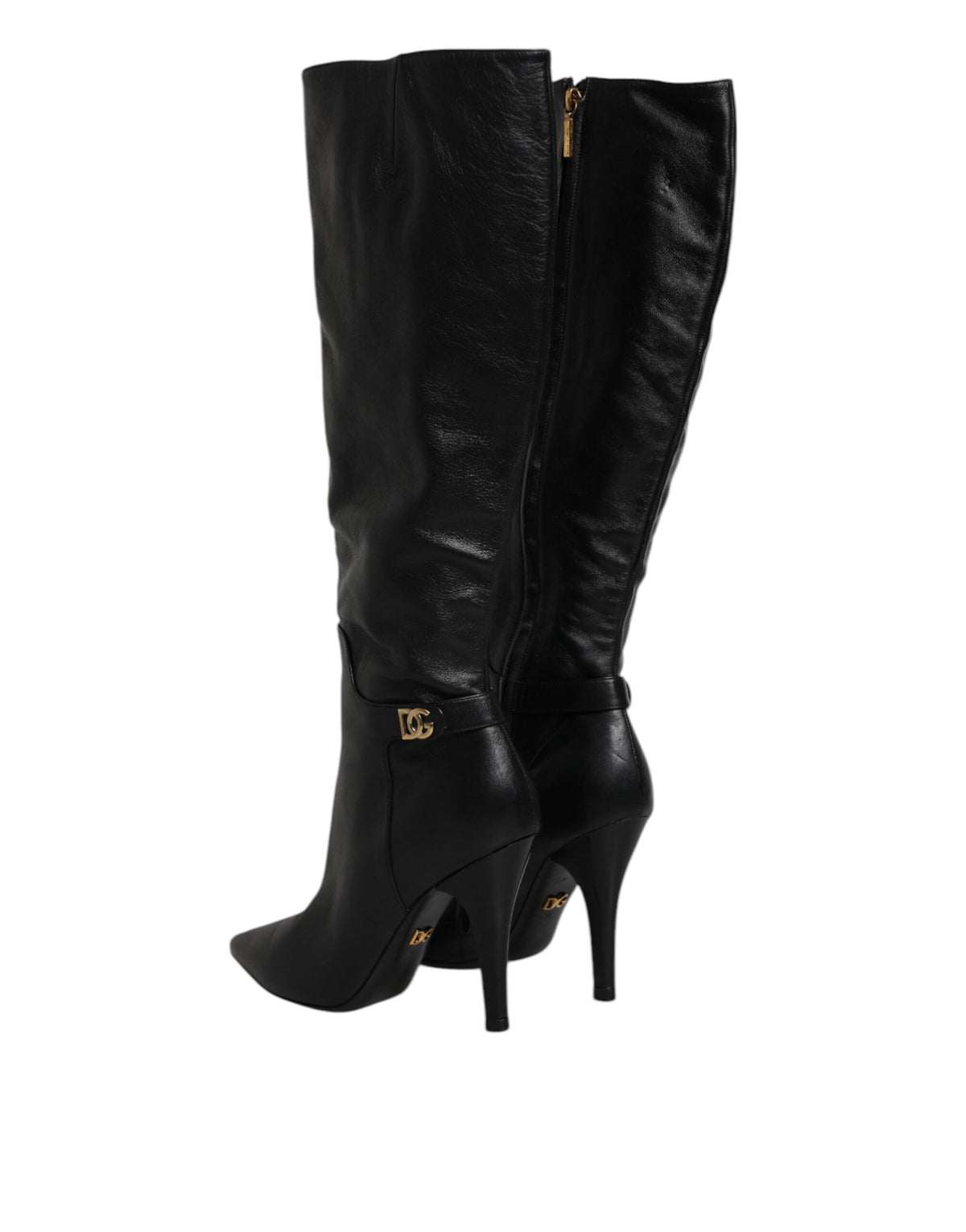 Bottes à talons hauts Dolce & Gabbana en cuir noir