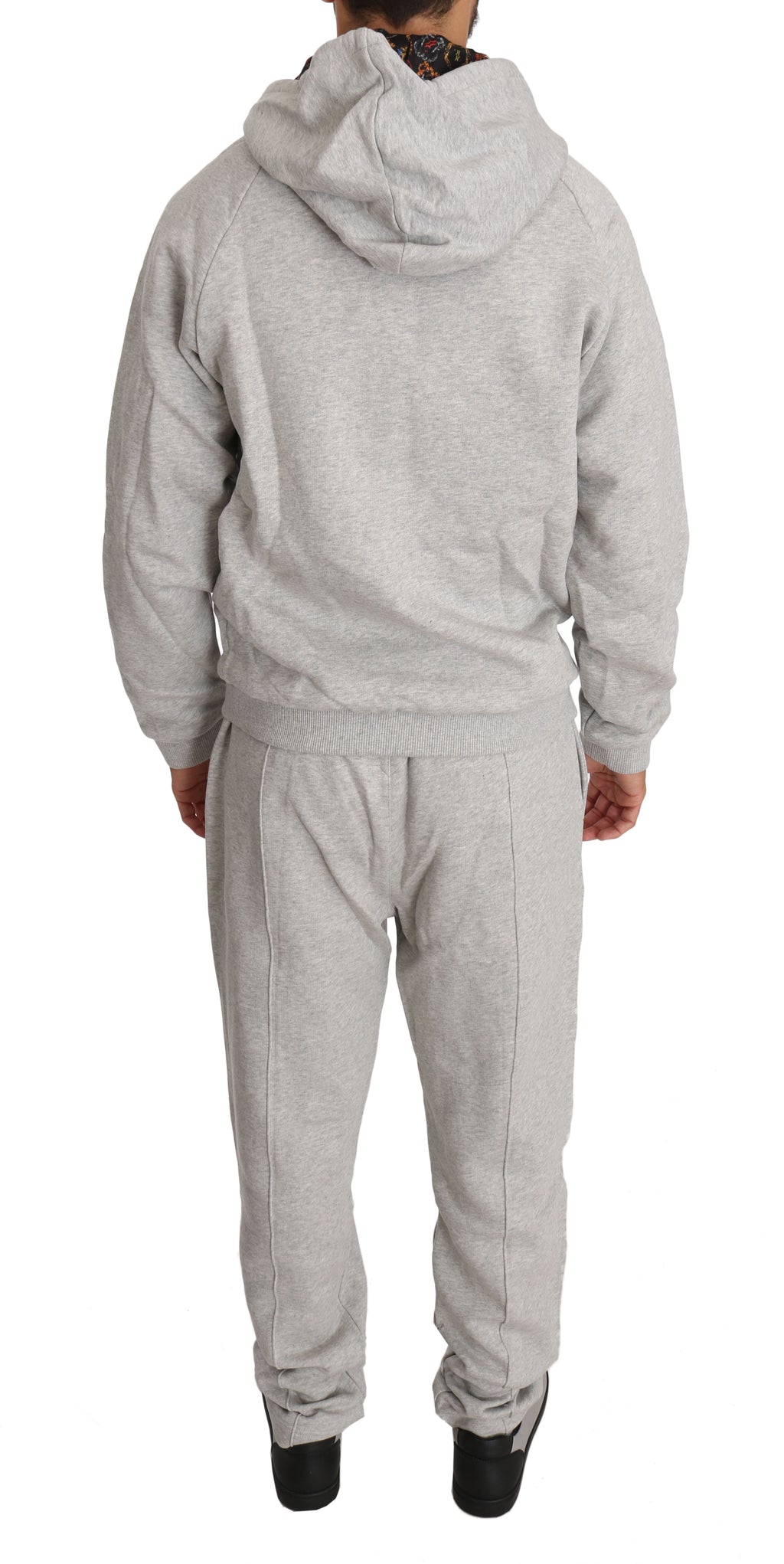 Billionaire Italian Couture – Grauer Trainingsanzug aus Baumwollpullover und -hose