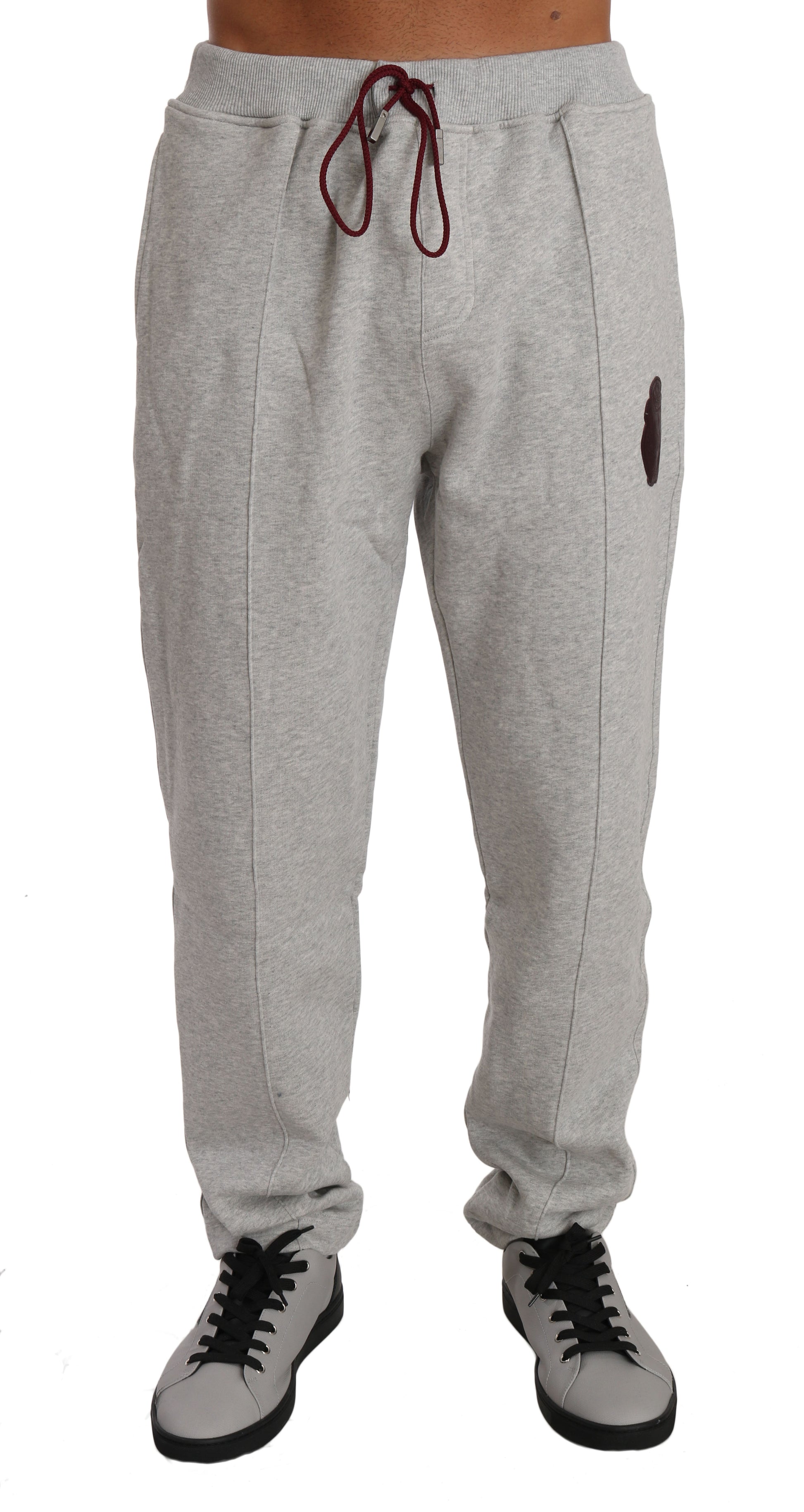 Billionaire Italian Couture – Grauer Trainingsanzug aus Baumwollpullover und -hose