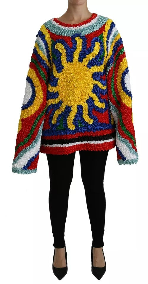 Chemisier volanté Dolce & Gabbana multicolore soleil
