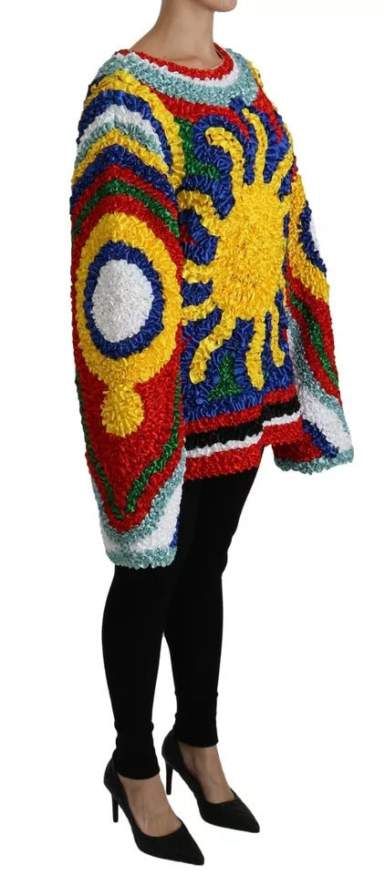 Chemisier volanté Dolce & Gabbana multicolore soleil