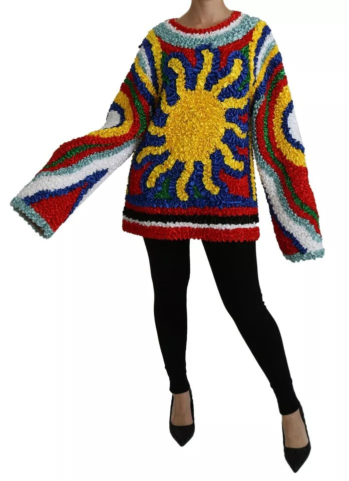 Chemisier volanté Dolce & Gabbana multicolore soleil
