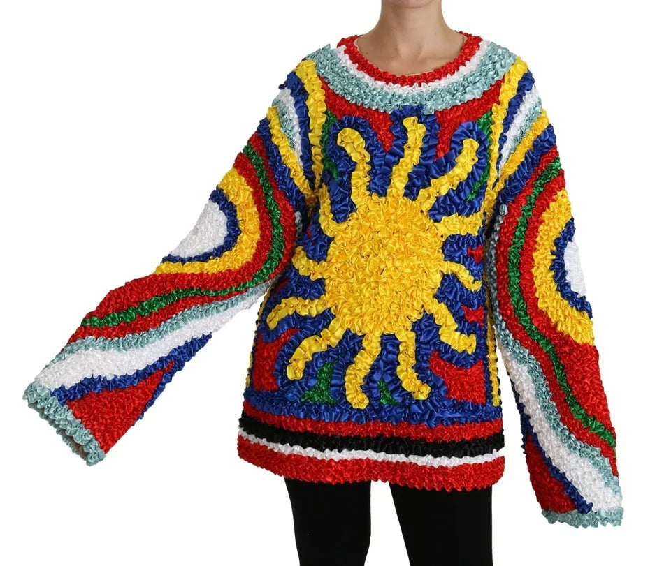 Chemisier volanté Dolce & Gabbana multicolore soleil