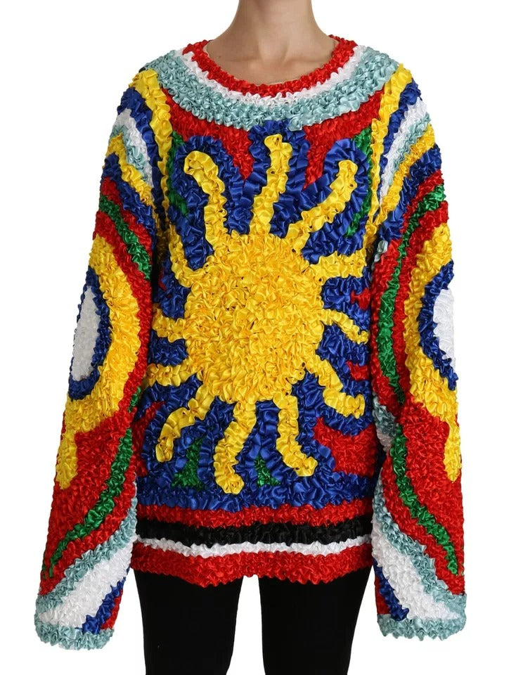 Chemisier volanté Dolce & Gabbana multicolore soleil