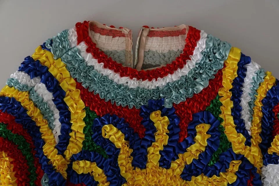 Chemisier volanté Dolce & Gabbana multicolore soleil
