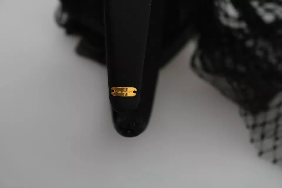 Dolce &amp; Gabbana Rot Schwarz Roboter Klar Kristall Stirnband Tiara Diadem