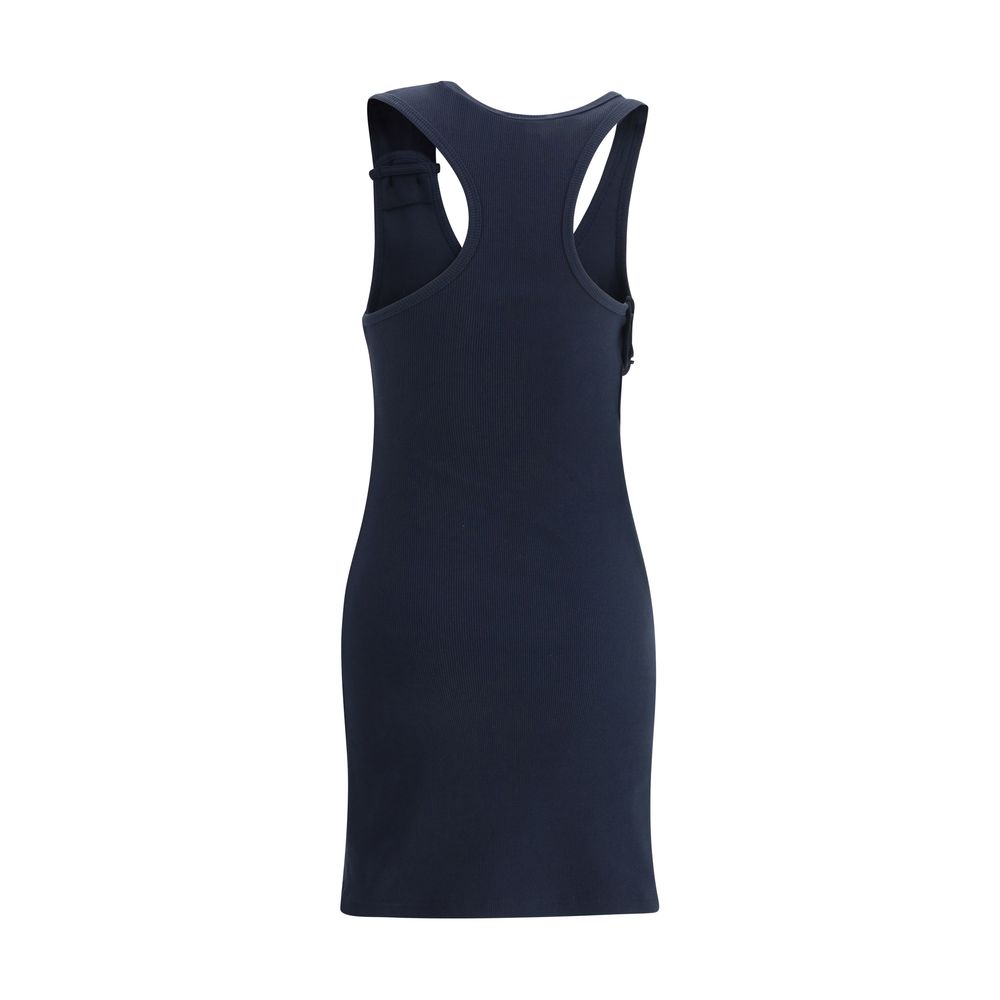 Courrèges – Geripptes Midikleid im Stil der 90er