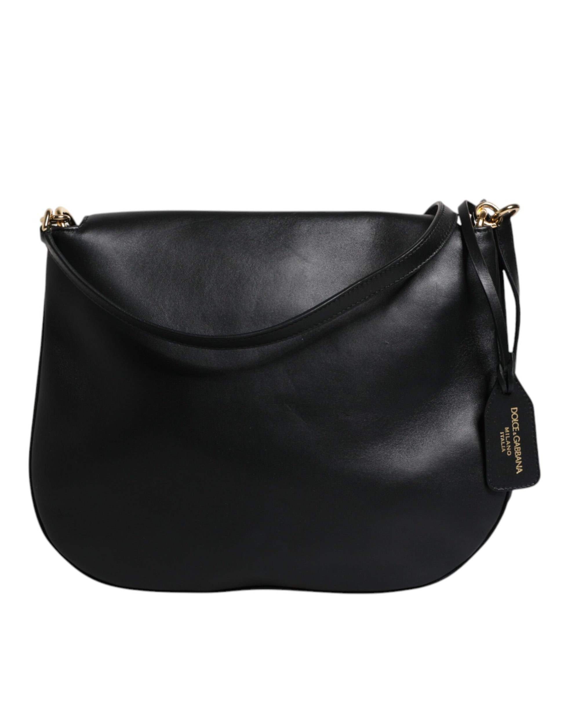 Sac bandoulière Dolce & Gabbana en cuir noir avec rabat