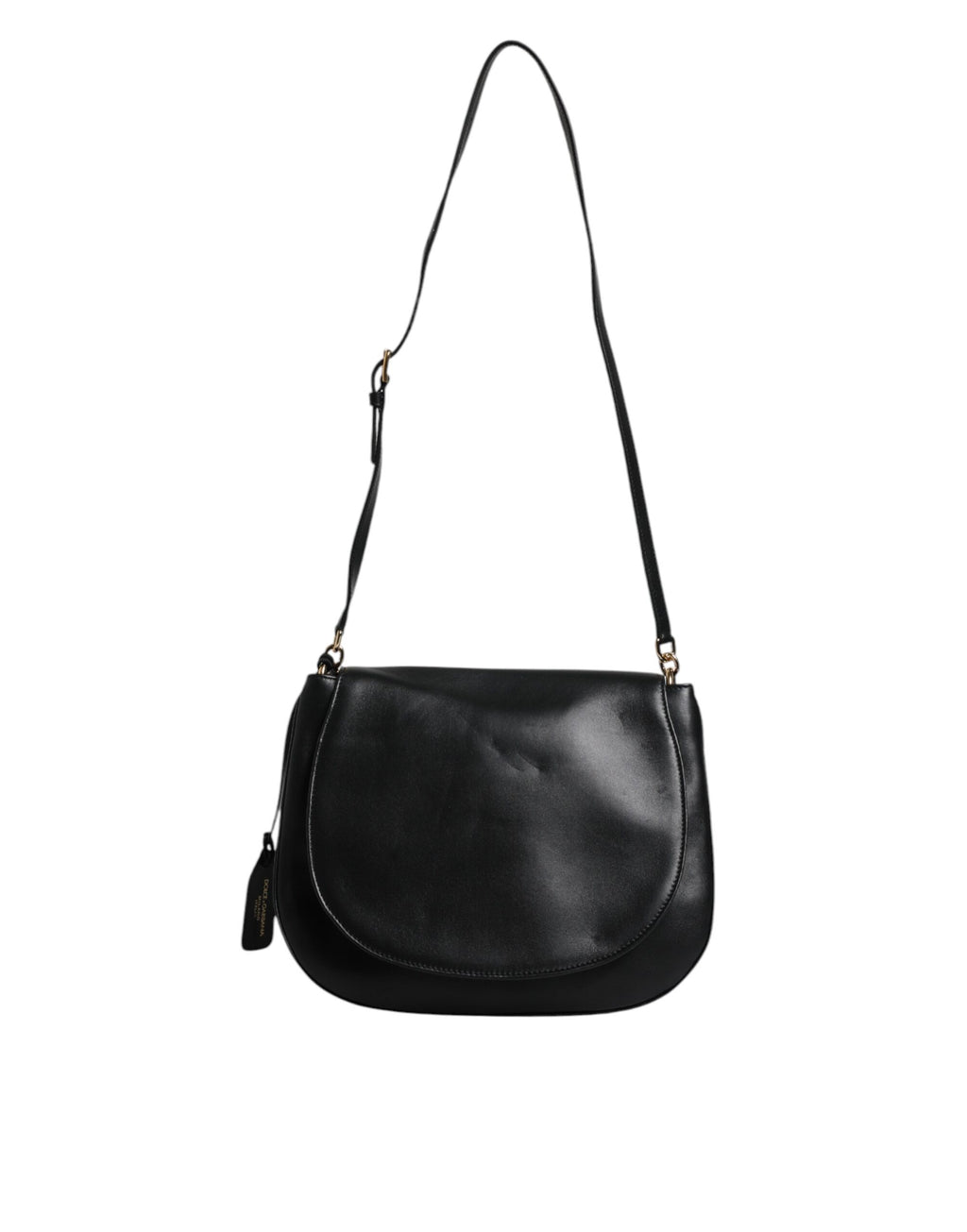 Sac bandoulière Dolce & Gabbana en cuir noir avec rabat