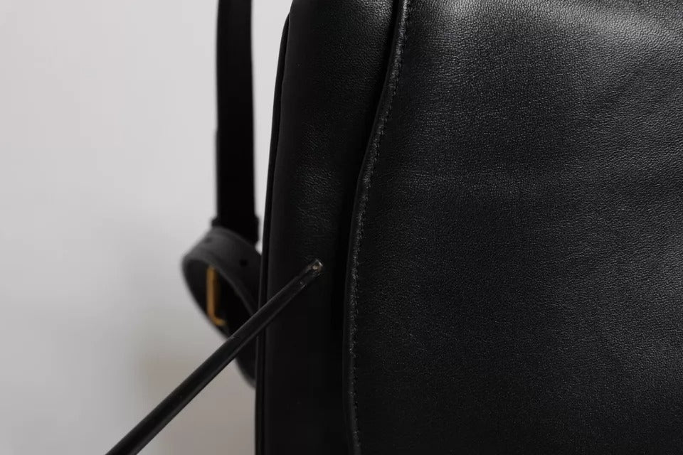 Sac bandoulière Dolce & Gabbana en cuir noir avec rabat