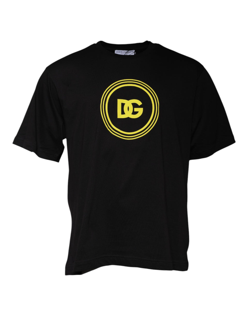 T-shirt ras du cou en coton noir à logo imprimé Dolce & Gabbana