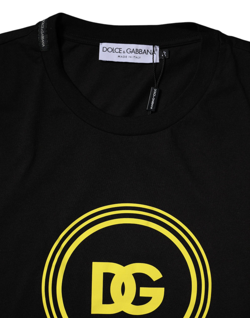 T-shirt ras du cou en coton noir à logo imprimé Dolce & Gabbana
