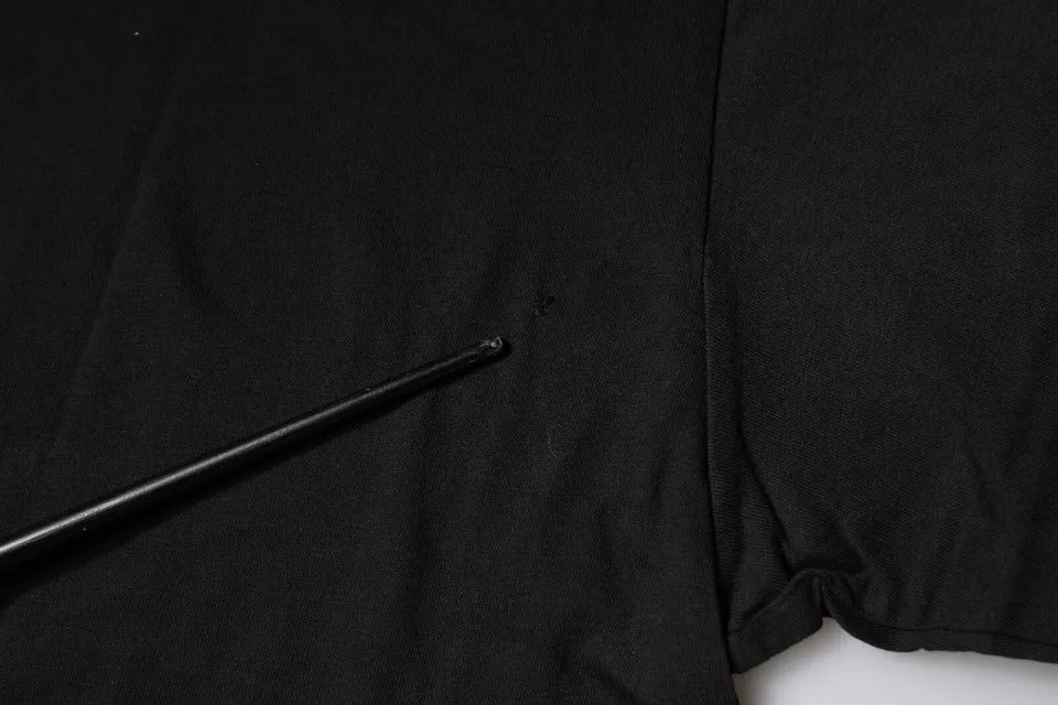 T-shirt Dolce & Gabbana en coton noir à manches courtes avec logo imprimé