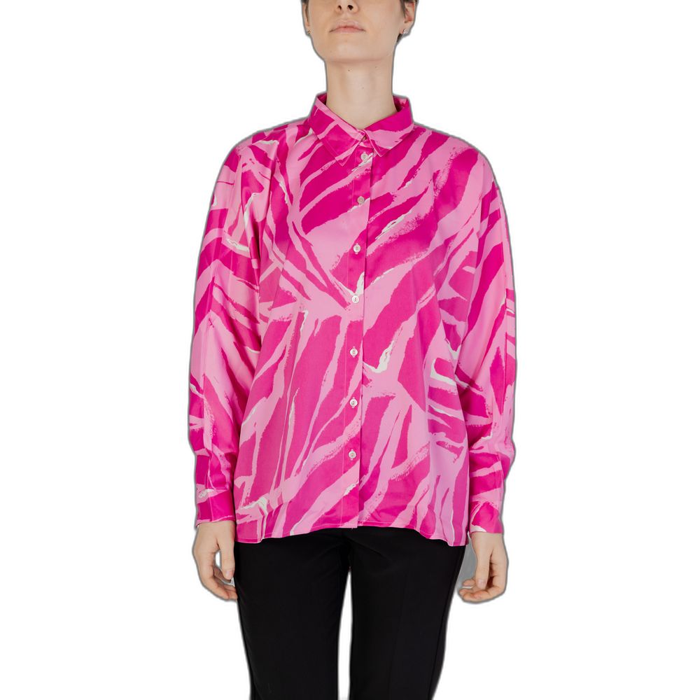 Chemisier rose en polyester uniquement