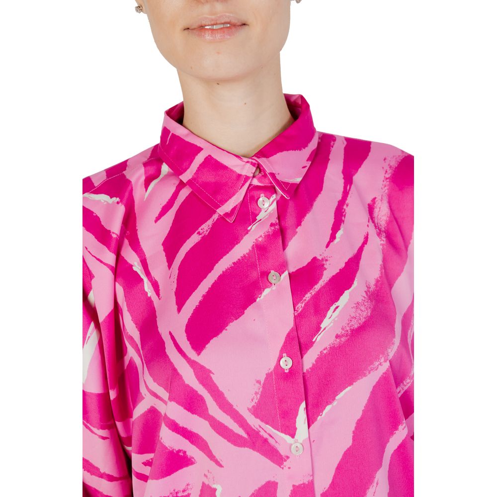 Chemisier rose en polyester uniquement