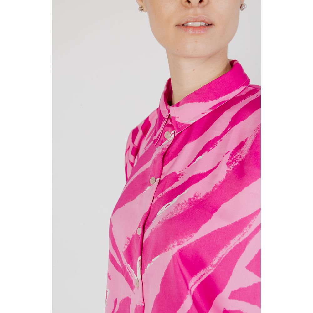 Chemisier rose en polyester uniquement