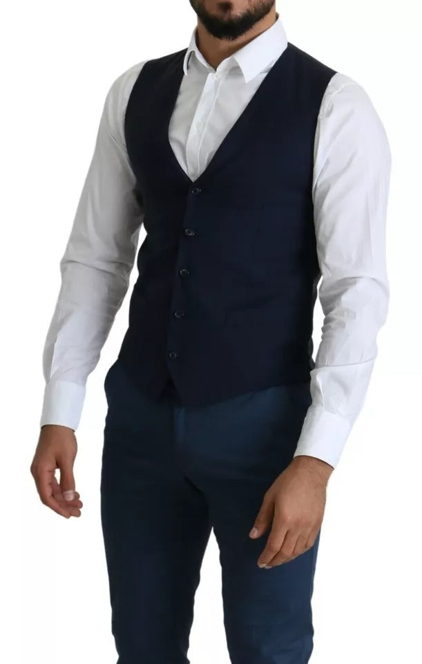 Gilet de Costume Habillé Formel Homme Dolce & Gabbana Bleu Marine