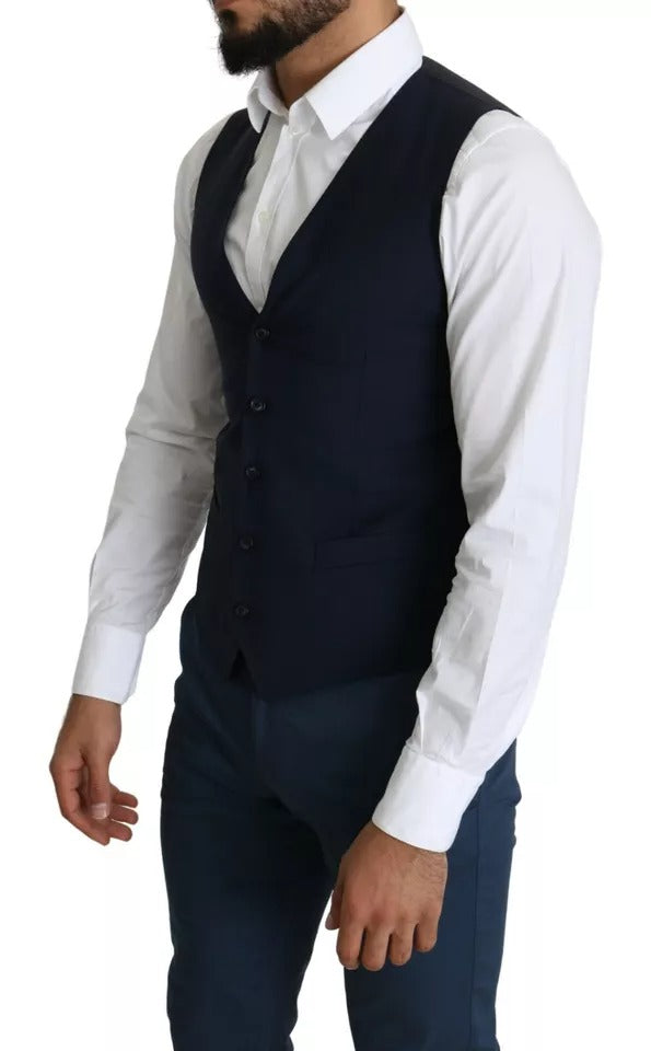 Gilet de Costume Habillé Formel Homme Dolce & Gabbana Bleu Marine