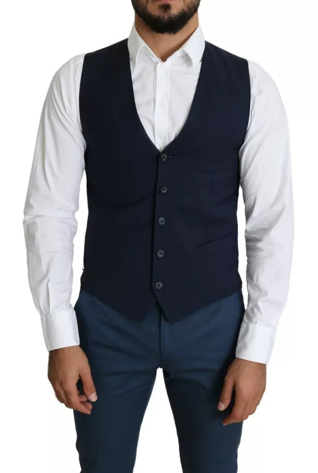 Gilet de Costume Habillé Formel Homme Dolce & Gabbana Bleu Marine