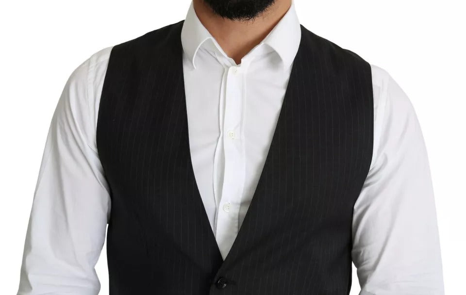 Dolce & Gabbana Gilet de costume formel pour homme Noir