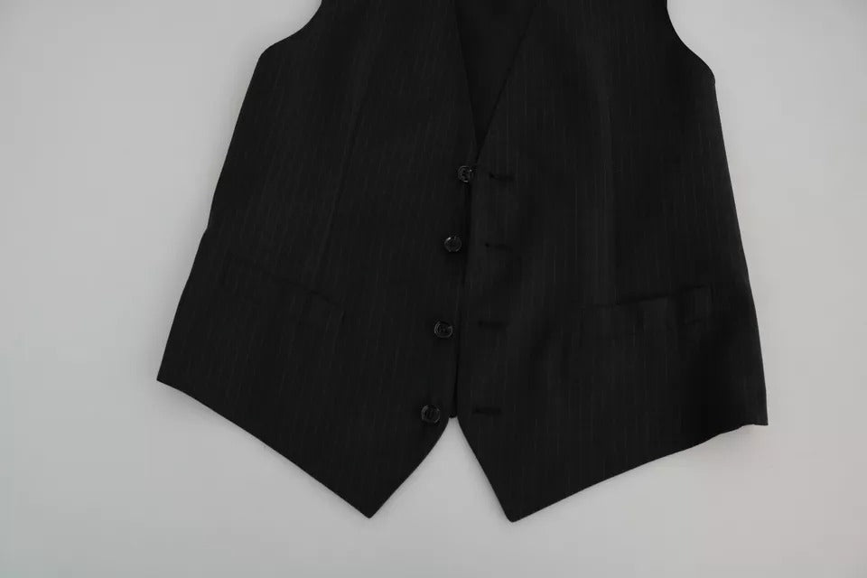 Dolce & Gabbana Gilet de costume formel pour homme Noir