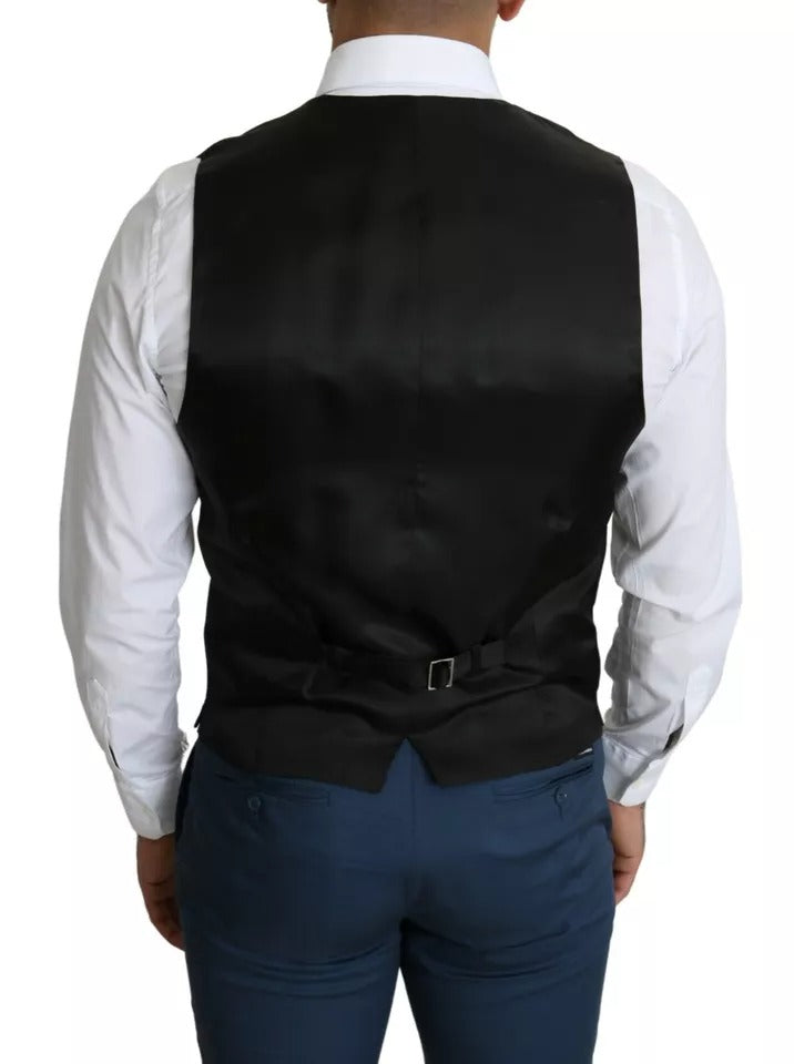 Dolce & Gabbana Gilet de costume formel pour homme Noir