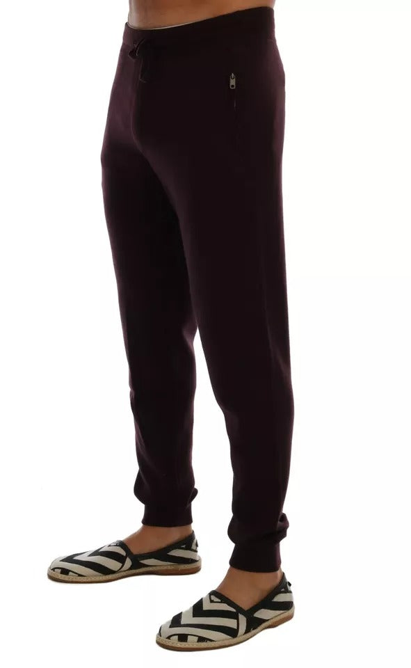 Pantalon de survêtement sport Dolce & Gabbana en cachemire violet
