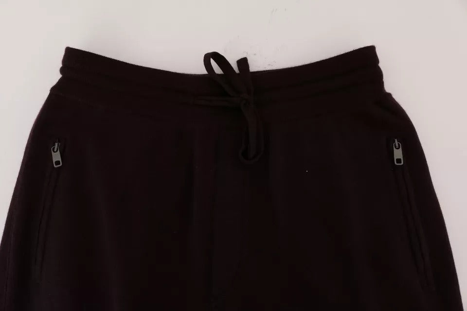 Pantalon de survêtement sport Dolce & Gabbana en cachemire violet
