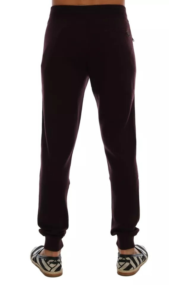 Pantalon de survêtement sport Dolce & Gabbana en cachemire violet