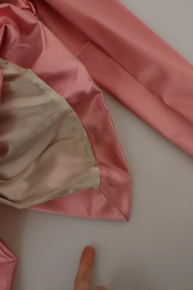 Dolce & Gabbana Rosa langärmeliges Bodycon-Scheiden-Midikleid