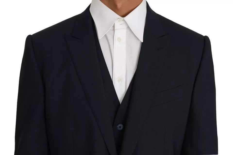 Dolce & Gabbana Ensemble 2 pièces Blazer et Gilet MARTINI en Laine Bleue