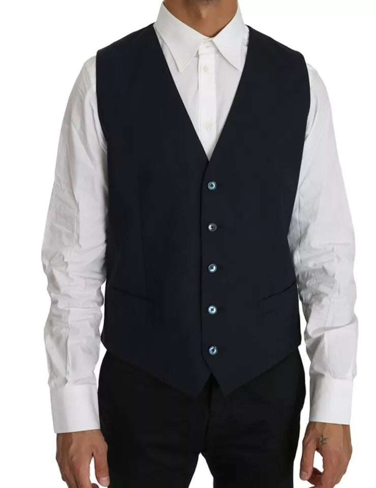 Dolce & Gabbana Ensemble 2 pièces Blazer et Gilet MARTINI en Laine Bleue