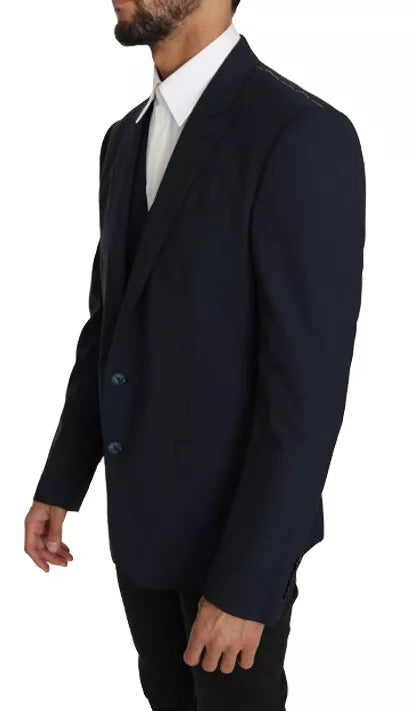 Dolce & Gabbana Ensemble 2 pièces Blazer et Gilet MARTINI en Laine Bleue