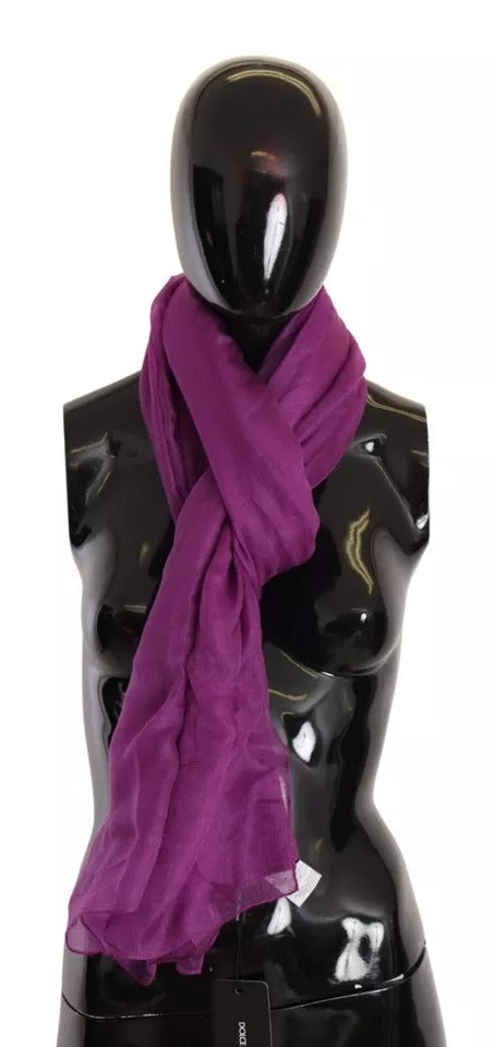 Châle-écharpe Dolce & Gabbana violet uni en cachemire et soie