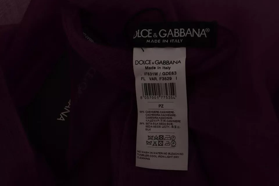 Châle-écharpe Dolce & Gabbana violet uni en cachemire et soie