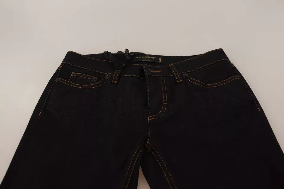Jean slim en denim stretch de coton bleu Dolce & Gabbana