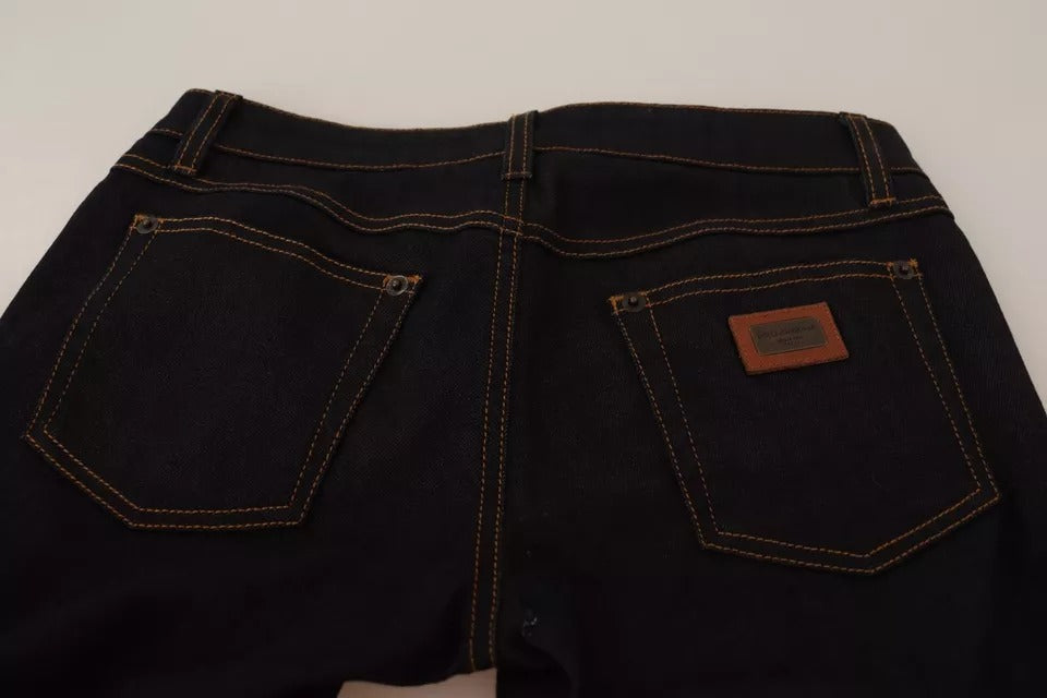 Jean slim en denim stretch de coton bleu Dolce & Gabbana