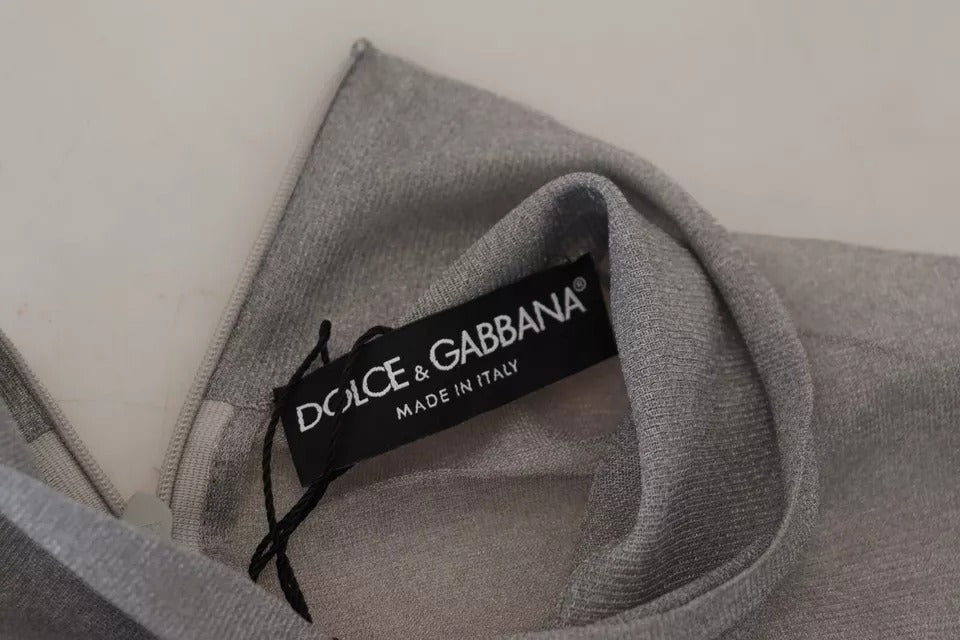 Pull col roulé transparent gris Dolce & Gabbana