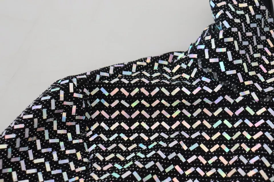 Mini-robe moulante Dolce & Gabbana en nylon noir orné