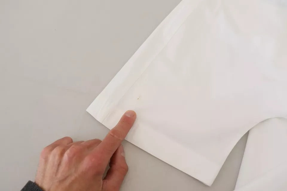 Chemise Dolce & Gabbana en coton blanc à manches courtes boutonnée sur le devant