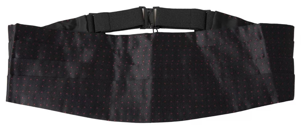 Ceinture de smoking en soie noire à pois Dolce & Gabbana