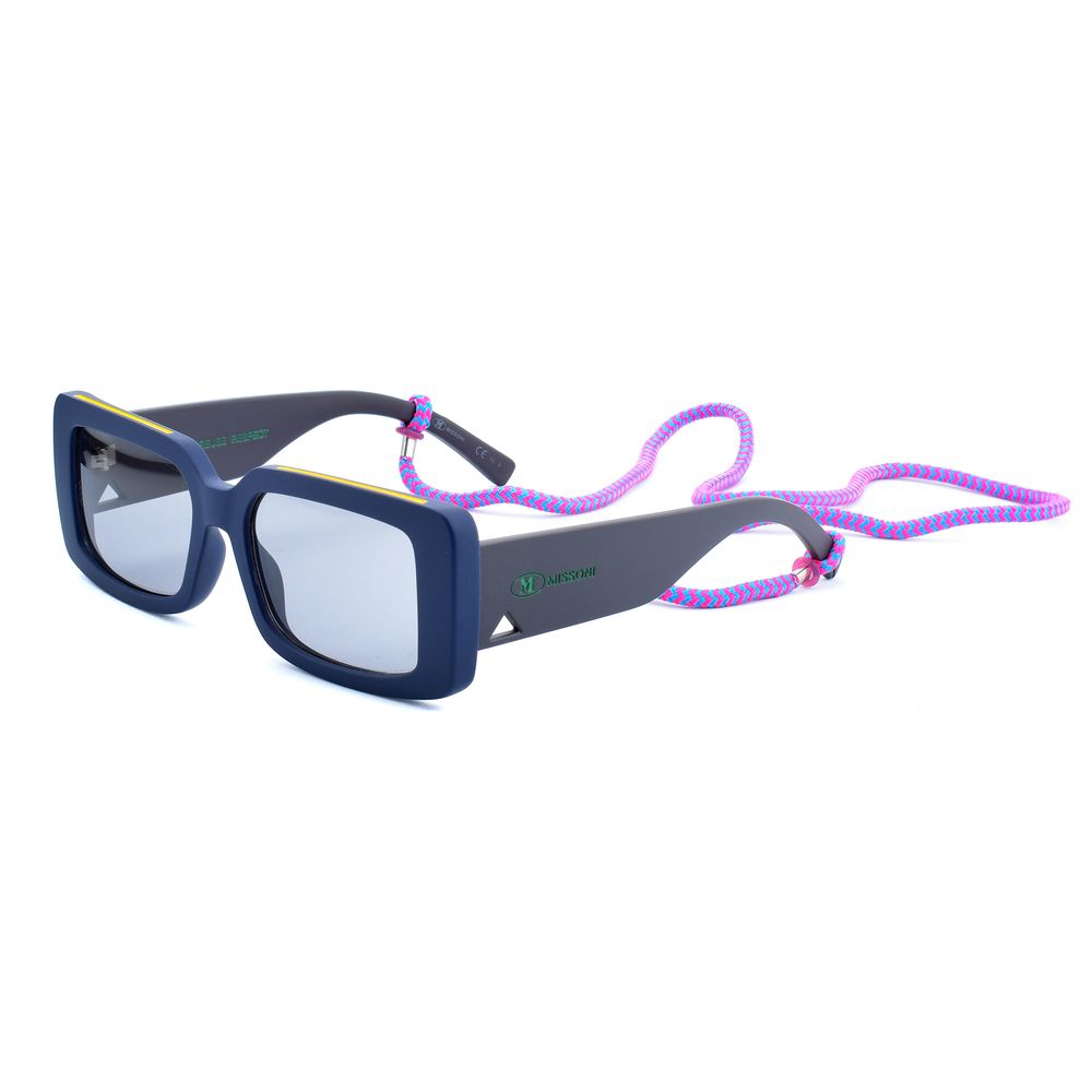 Lunettes de soleil M Missoni en résine bleue