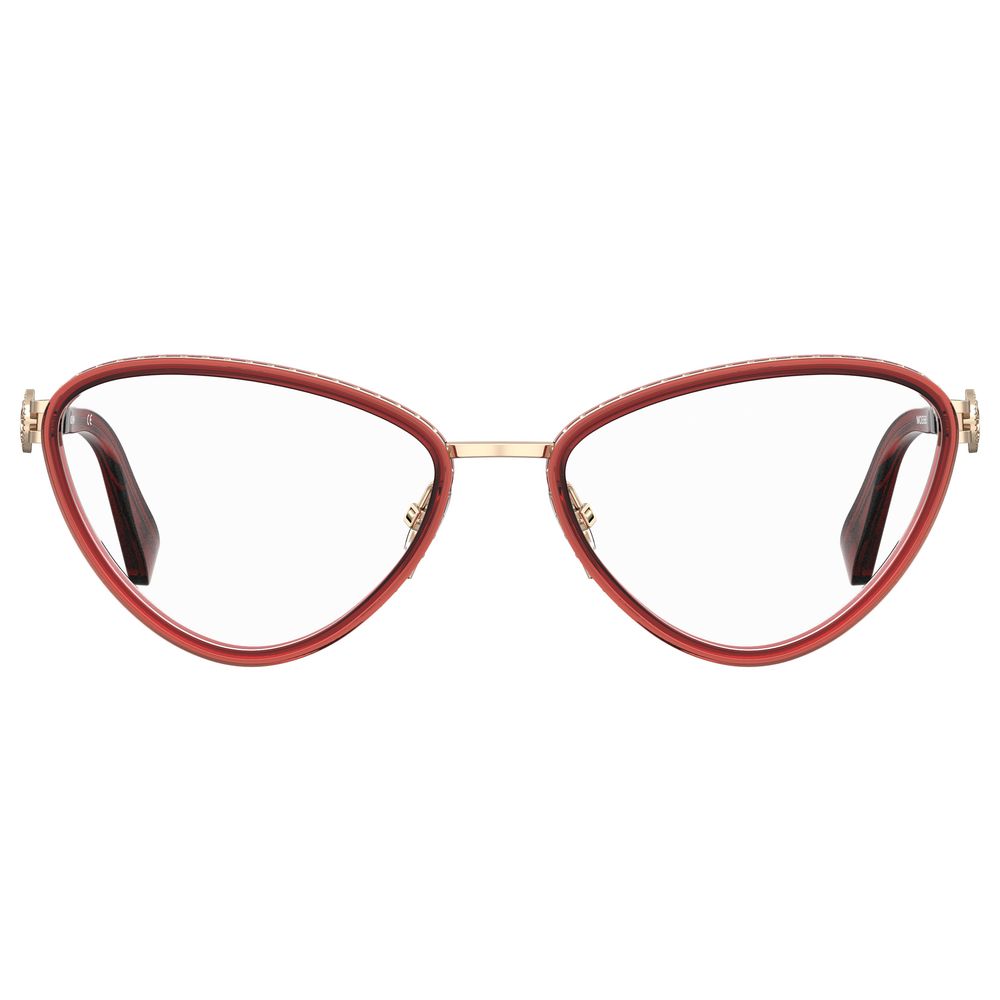 Moschino – Burgunderrote Metallrahmen