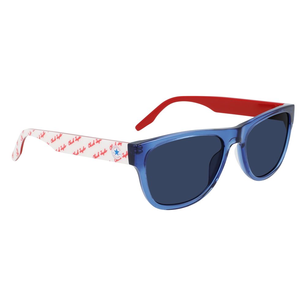 Converse – Sonnenbrille aus Kalbshaar in Blau